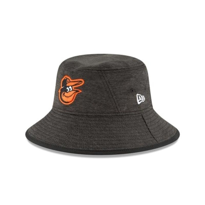 Black Baltimore Orioles Hat - New Era MLB Shadowed Stretch Bucket Hat USA5389276